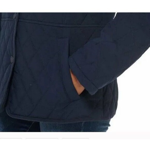 NWT Tommy Hilfiger Ladies' Quilted Jacket DARK BLUE Size XS - Picture 3 of 5